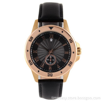 High Quality Leather Watch, Men's Watch Brand Imitated Style Quartz Analog Unisex Watch